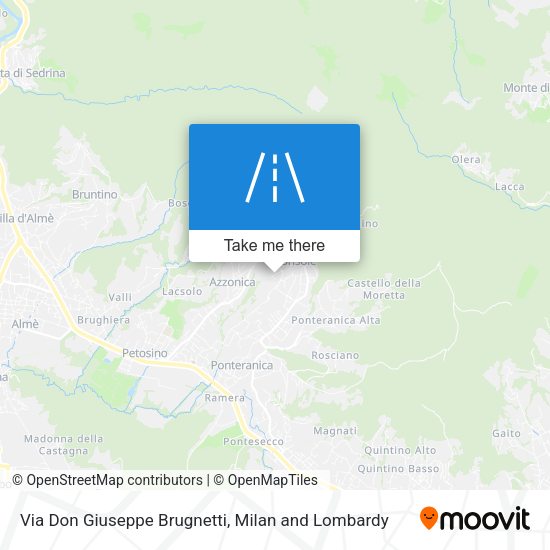 Via Don Giuseppe Brugnetti map