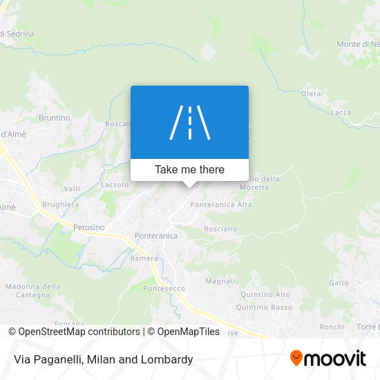 Via Paganelli map