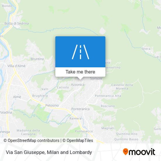 Via San Giuseppe map
