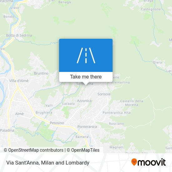 Via Sant'Anna map
