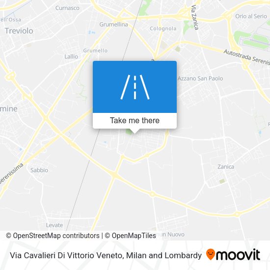 Via Cavalieri Di Vittorio Veneto map