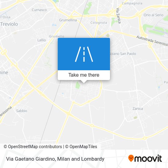 Via Gaetano Giardino map