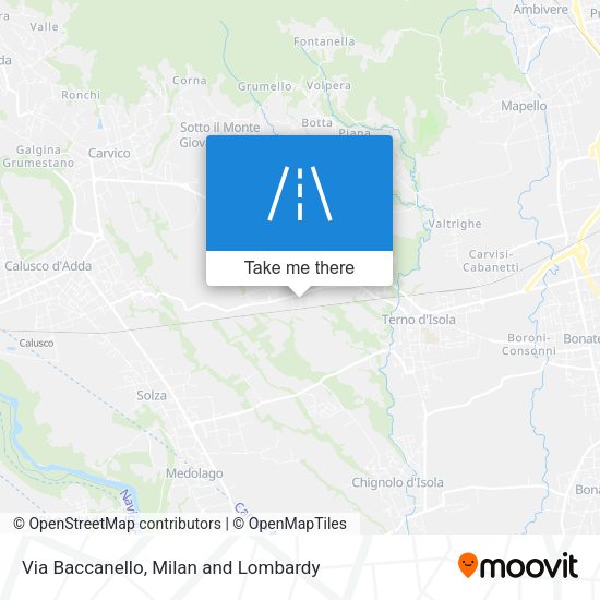 Via Baccanello map