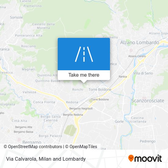 Via Calvarola map