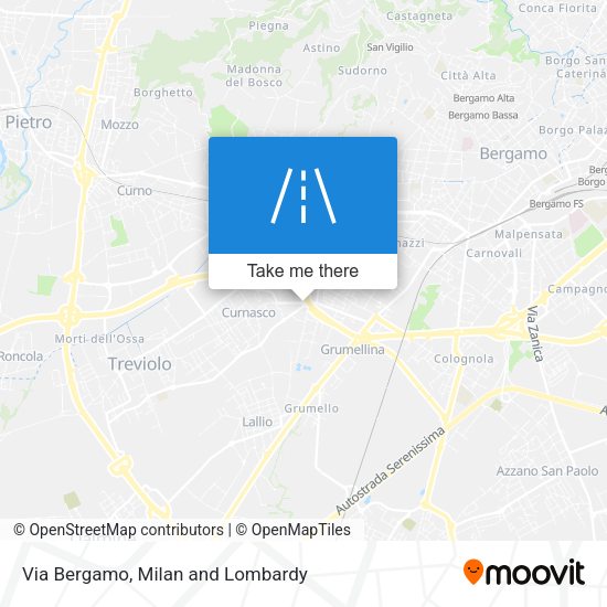 Via Bergamo map