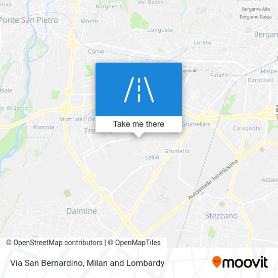 Via San Bernardino map