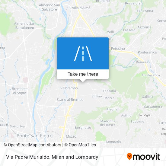Via Padre Murialdo map