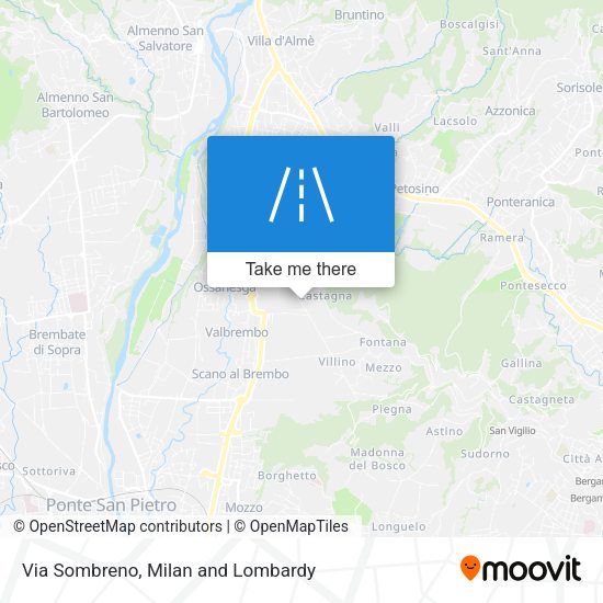 Via Sombreno map