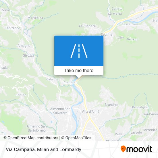 Via Campana map