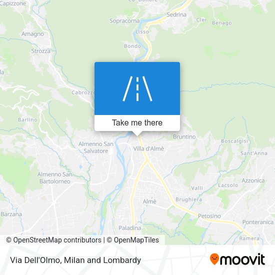 Via Dell'Olmo map