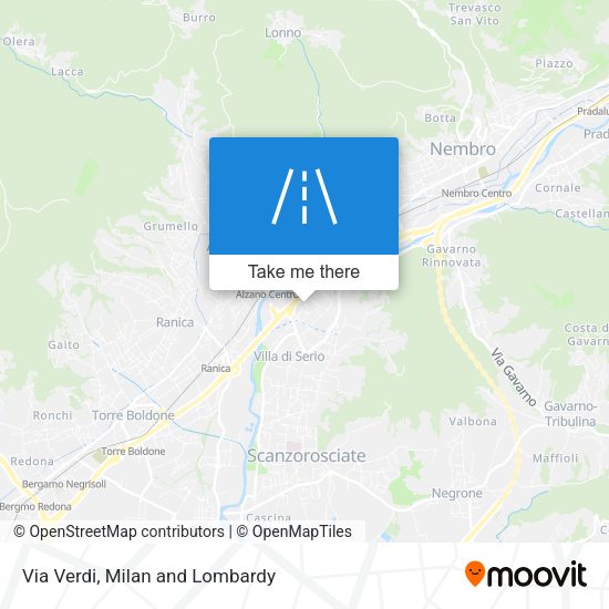 Via Verdi map