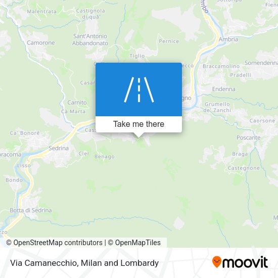 Via Camanecchio map