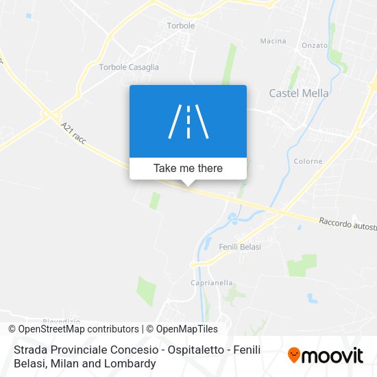 Strada Provinciale Concesio - Ospitaletto - Fenili Belasi map