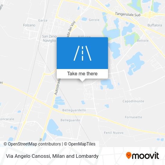 Via Angelo Canossi map
