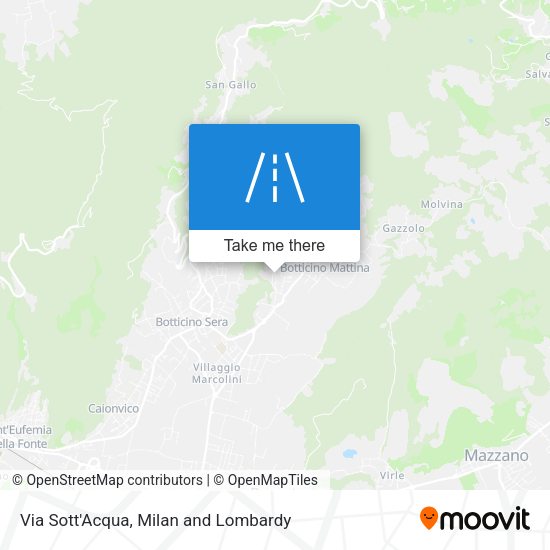 Via Sott'Acqua map