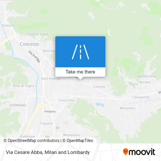 Via Cesare Abba map