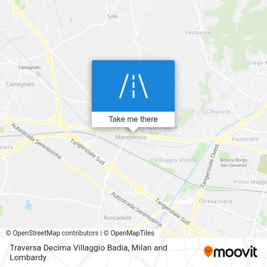 Traversa Decima Villaggio Badia map