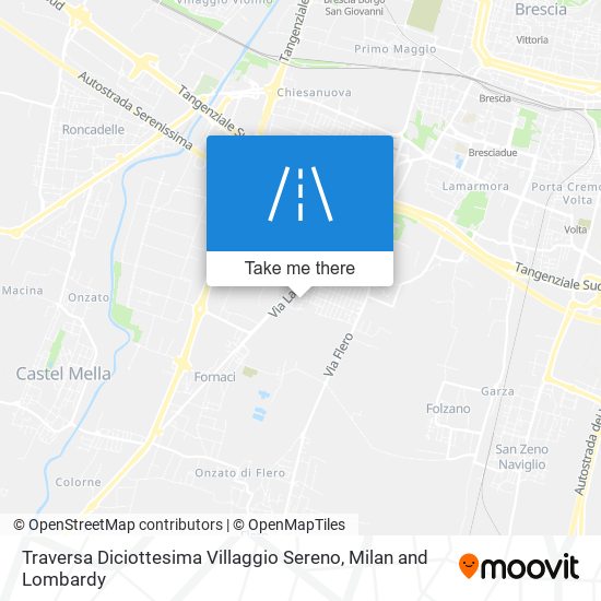 Traversa Diciottesima Villaggio Sereno map