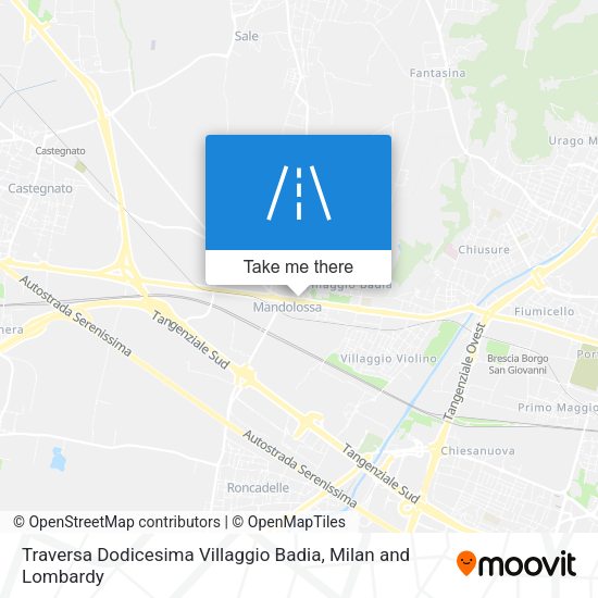 Traversa Dodicesima Villaggio Badia map