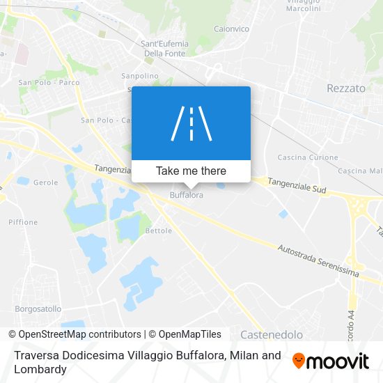 Traversa Dodicesima Villaggio Buffalora map
