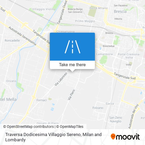 Traversa Dodicesima Villaggio Sereno map