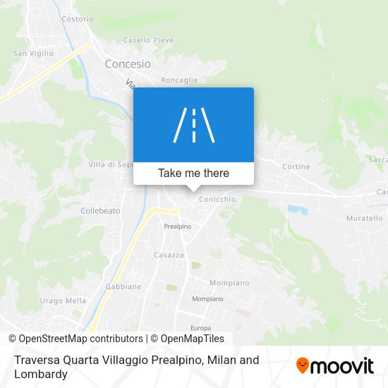 Traversa Quarta Villaggio Prealpino map