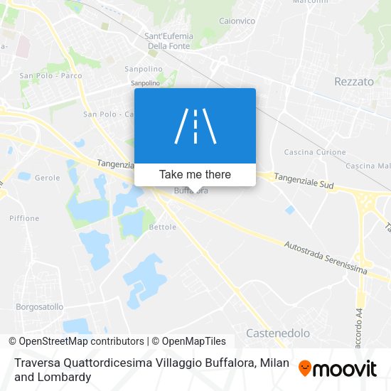 Traversa Quattordicesima Villaggio Buffalora map