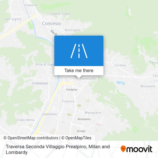 Traversa Seconda Villaggio Prealpino map