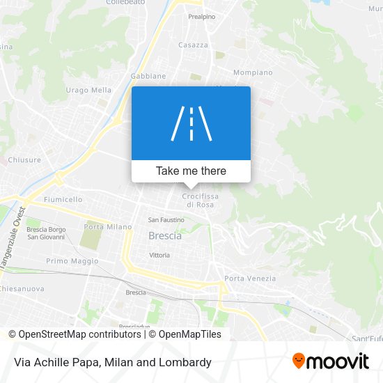 Via Achille Papa map