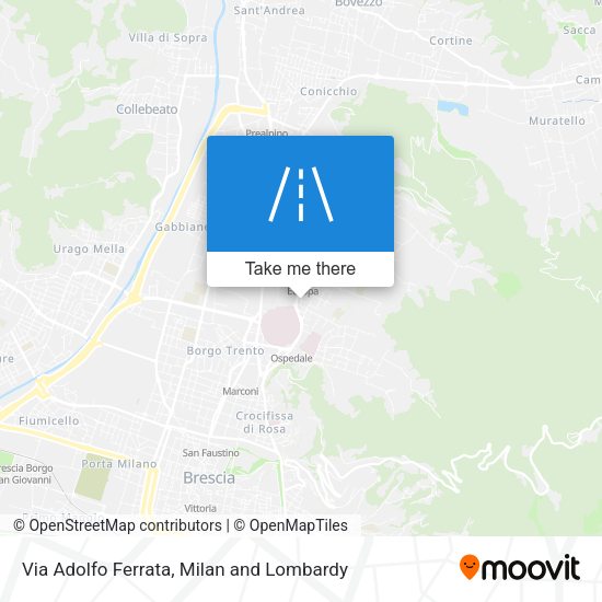 Via Adolfo Ferrata map