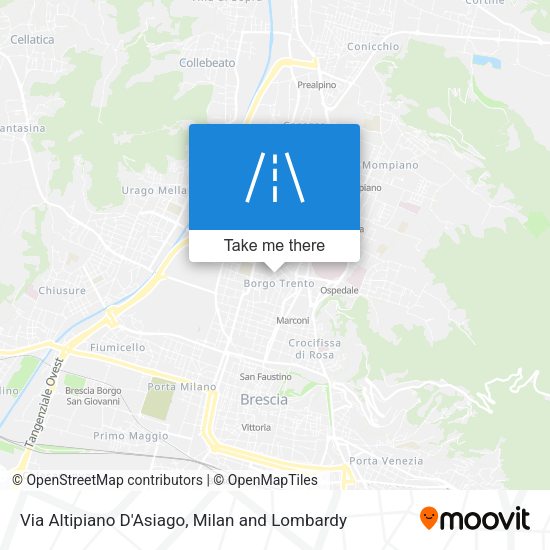 Via Altipiano D'Asiago map