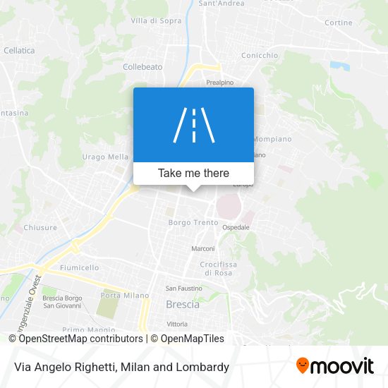 Via Angelo Righetti map