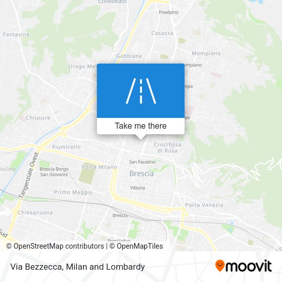 Via Bezzecca map