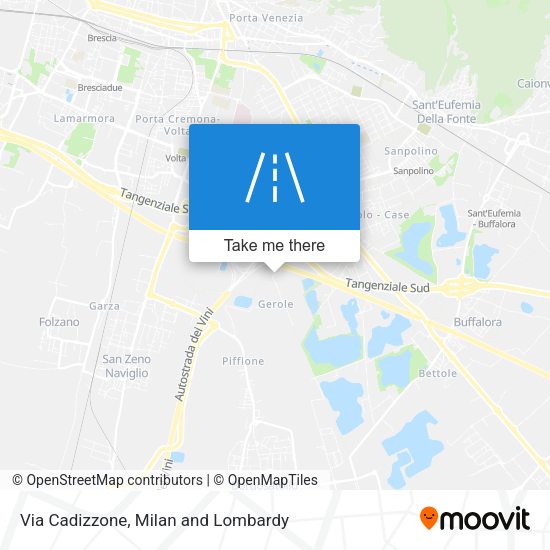 Via Cadizzone map
