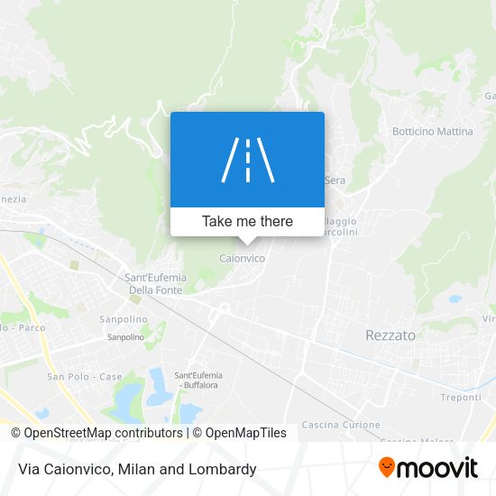 Via Caionvico map