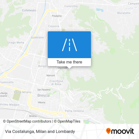 Via Costalunga map