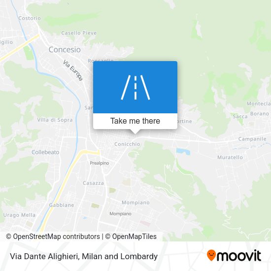 Via Dante Alighieri map