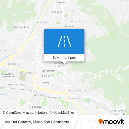 Via Del Goletto map
