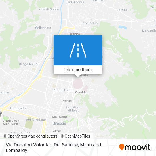 Via Donatori Volontari Del Sangue map