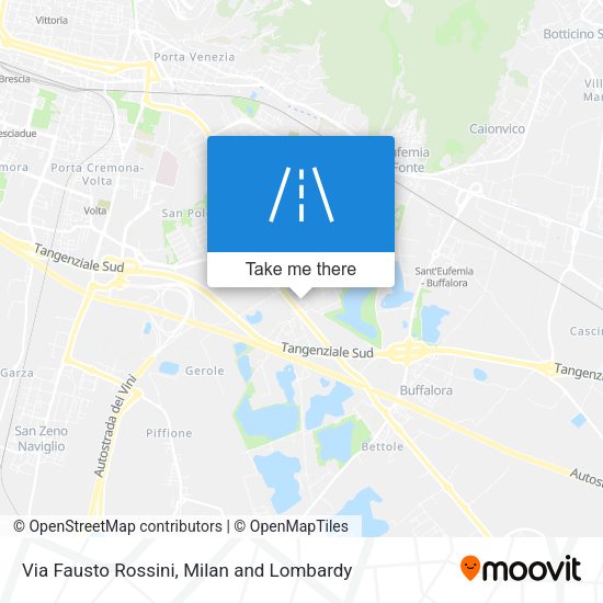 Via Fausto Rossini map