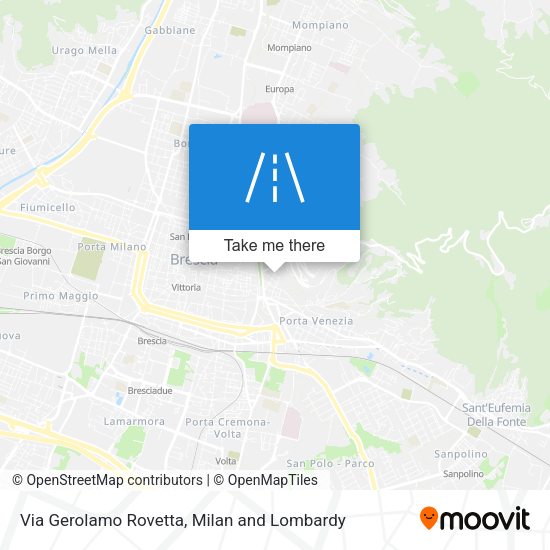 Via Gerolamo Rovetta map