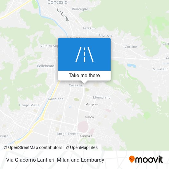 Via Giacomo Lantieri map