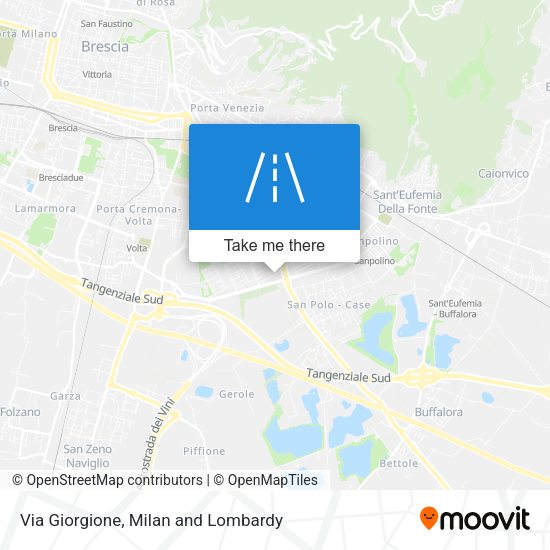 Via Giorgione map