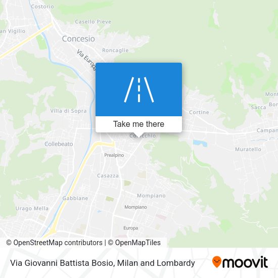 Via Giovanni Battista Bosio map