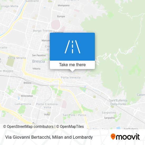 Via Giovanni Bertacchi map