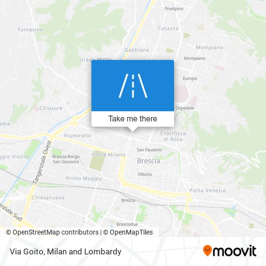 Via Goito map