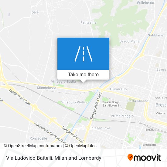 Via Ludovico Baitelli map
