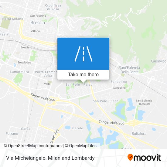 Via Michelangelo map