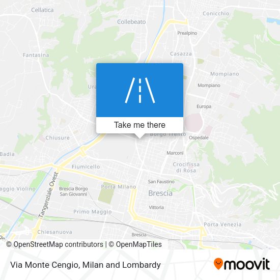 Via Monte Cengio map