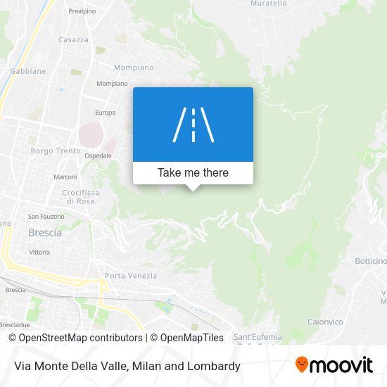 Via Monte Della Valle map